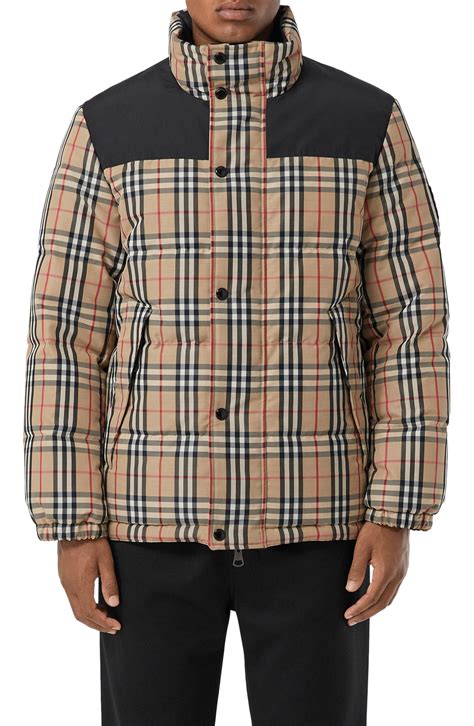 burberry men puffer jacket|Burberry reversible jacket men's.